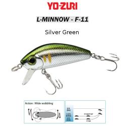 L-MINNOW F-11 YO-ZURI 44 mm / 5 g Silver Green