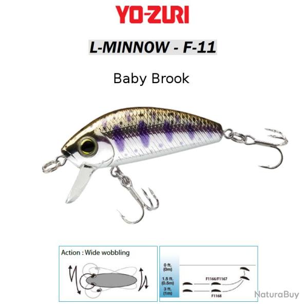L-MINNOW F-11 YO-ZURI Baby Brook 66 mm / 7 g