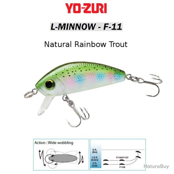 L-MINNOW F-11 YO-ZURI 44 mm / 5 g Natural Rainbow Trout