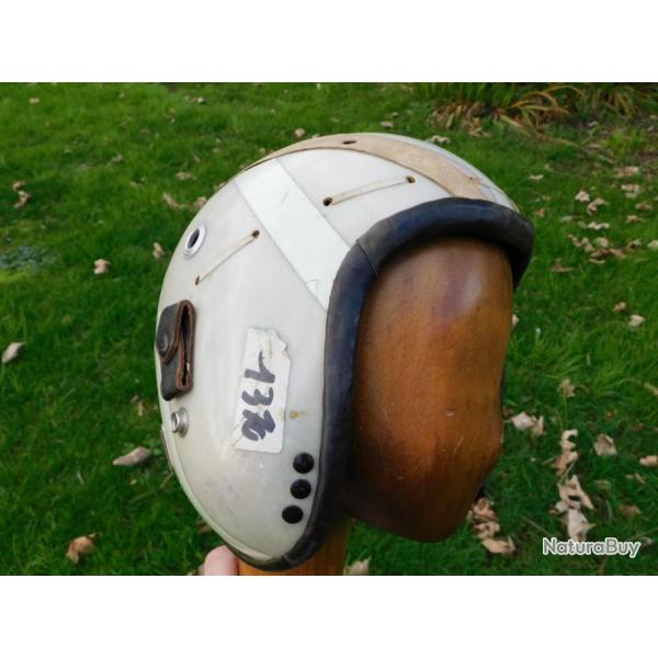 RARE CASQUE GUENEAU AERONAVALE MARINE + LARYNGOPHONE ------#.3