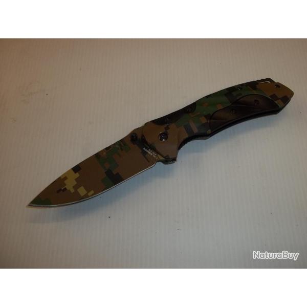 COUTEAU DE CHASSE DECOR CAMOUFLE MARQUE HERBERTZ