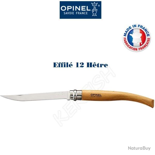 Couteau effil� manche h�tre OPINEL 12