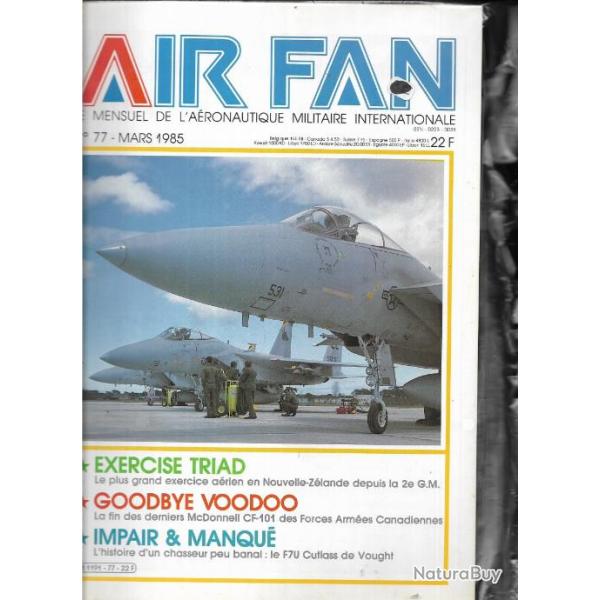 air fan n�77 a�ronautique militaire internationale ,derniers mcdonnell cf-101 arm�es canadiennes