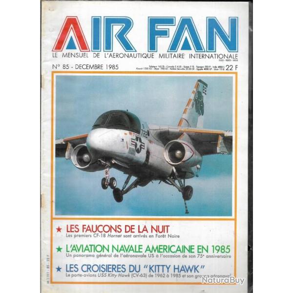 air fan 85. mensuel de l'a�ronautique militaire internationale porte avions kitty hawk de 1962 �