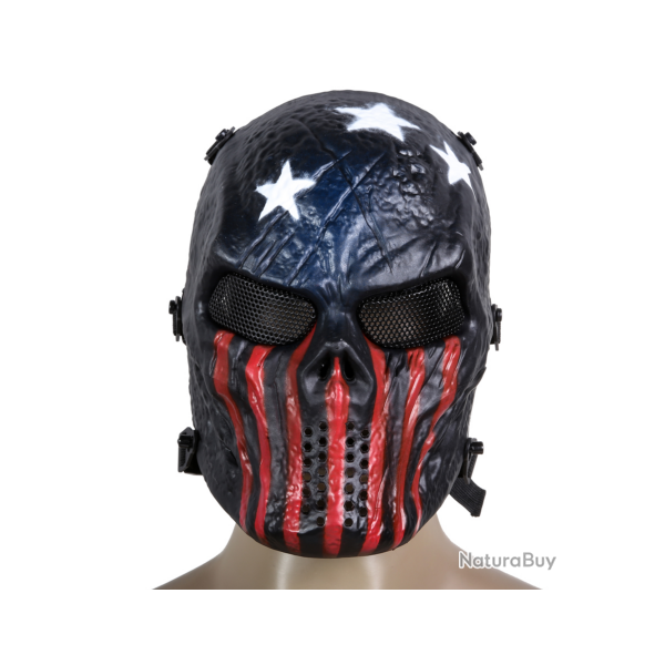 MASQUE DE PROTECTION AIR SOFT - PAINT BALL - MODELE CAPTAIN AMERICA