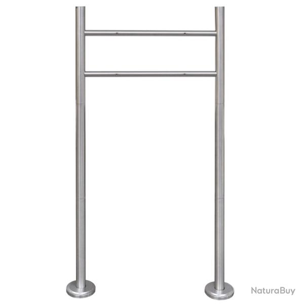 Support en acier inoxydable pour bote aux lettres 120 x 50 cm 1002001