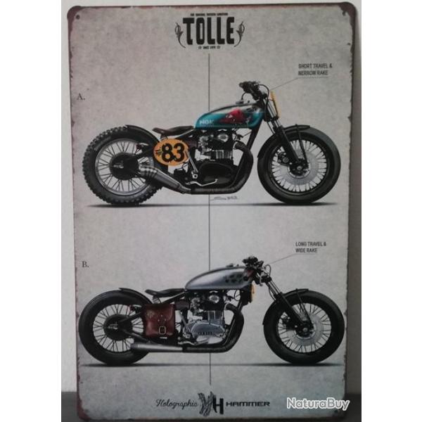 Rare plaque t�le moto TOLLE original SWEDISH since 79 style EMAIL 20X30 VINTAGE