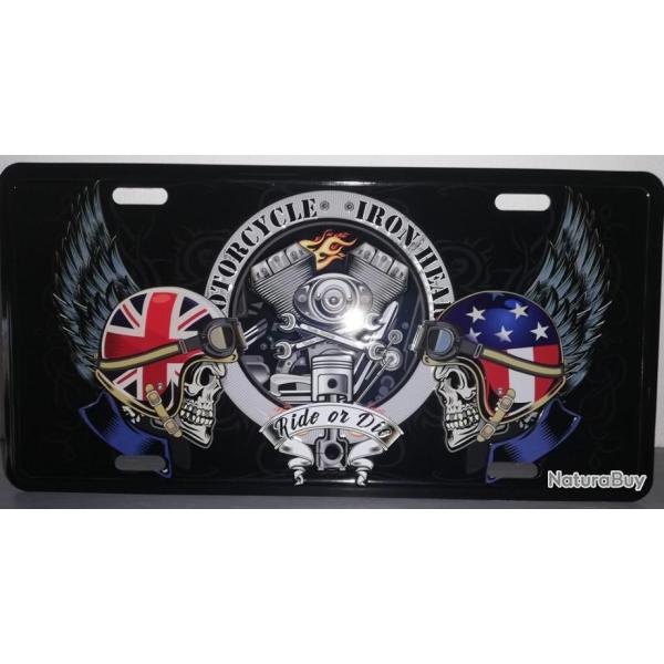 Rare plaque t�le HARLEY MOTORCYCLE IRON HEAD style EMAIL 15X30 VINTAGE ROUTE 66 USA