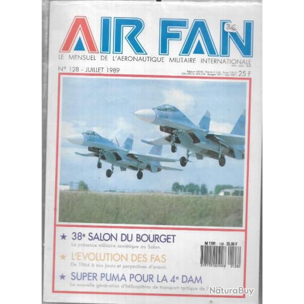 air fan 128 . revue de l'aviation , super puma pour la 4e dam, 38e salon du bourget , �volution fa