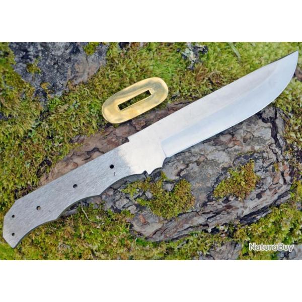 Lot de 2 Lames � Customiser Bowie Lame Acier Inox Garde Laiton BL7718