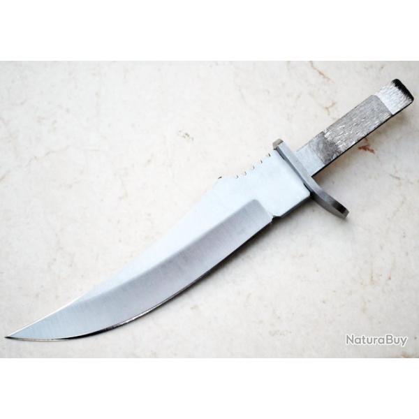 Lot de 3 Lames  Customiser Bowie Skinner Lame Acier Inox Garde Laiton BL7821