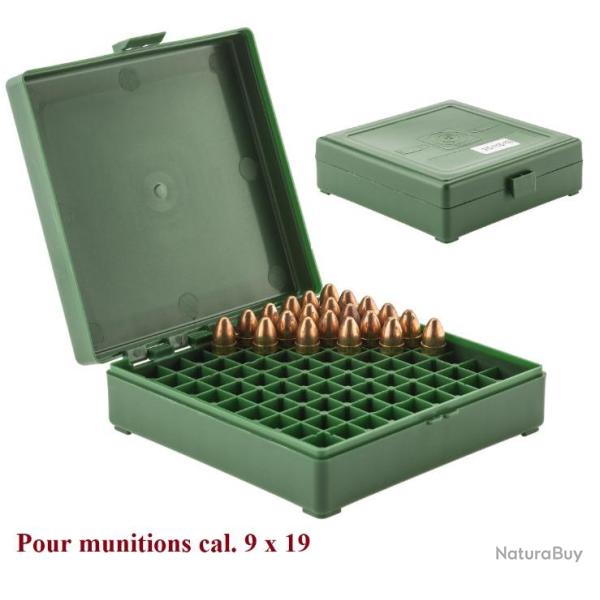 Boite pour 100 cartouches  9 x 19
