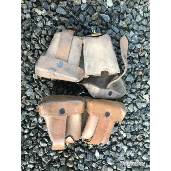 MOSIN NAGANT, Paire de portes chargeur cuir Bulgares, 1er choix
