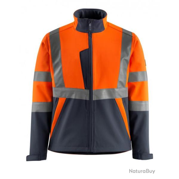 Veste softshell polaire MASCOT KIAMA 15902-253 S Hi-vis orange/Marine fonc�