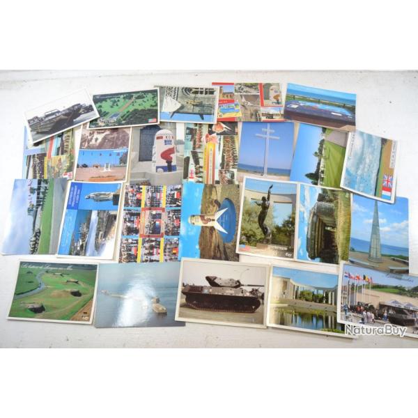 Lot cartes postales Normandie, anniversaires du d�barquement, St M�re l'Eglise, Arromanche...(lot A)