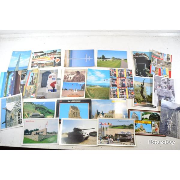 Lot cartes postales Normandie, anniversaires du d�barquement, St M�re l'Eglise, Arromanche...(lot B)