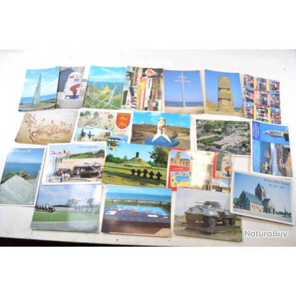 Lot cartes postales Normandie, anniversaires du d�barquement, St M�re l'Eglise, Arromanche...(lot C)