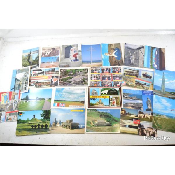 Lot cartes postales Normandie, anniversaires du d�barquement, St M�re l'Eglise, Arromanche...(lot D)