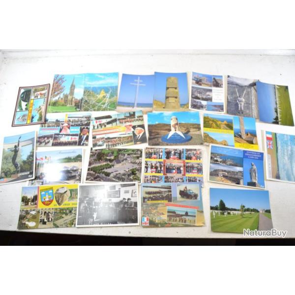 Lot cartes postales Normandie, anniversaires du d�barquement, St M�re l'Eglise, Arromanche...(lot F)