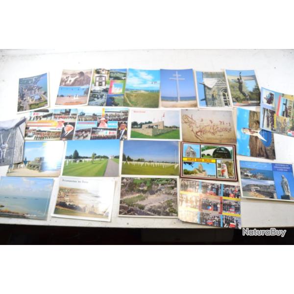 Lot cartes postales Normandie, anniversaires du d�barquement, St M�re l'Eglise, Arromanche...(lot H)