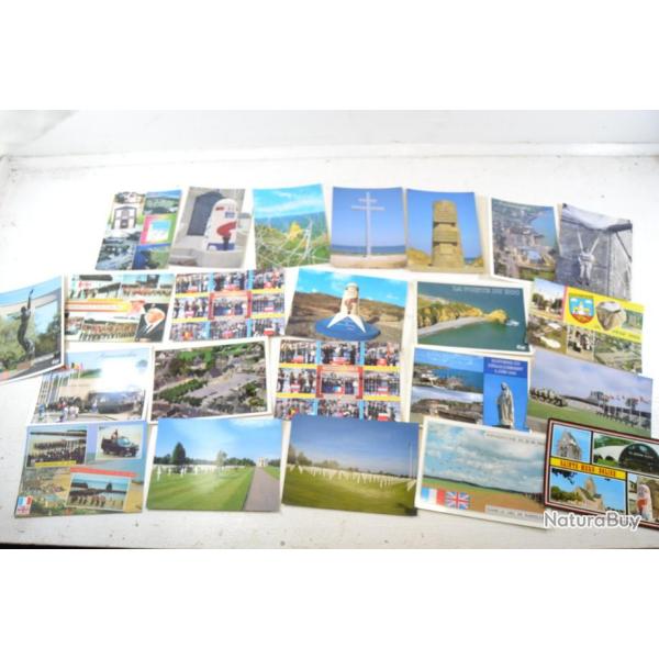 Lot cartes postales Normandie, anniversaires du d�barquement, St M�re l'Eglise, Arromanche...(lot I)