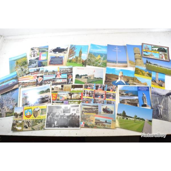 Lot cartes postales Normandie, anniversaires du d�barquement, St M�re l'Eglise, Arromanche...(lot J)