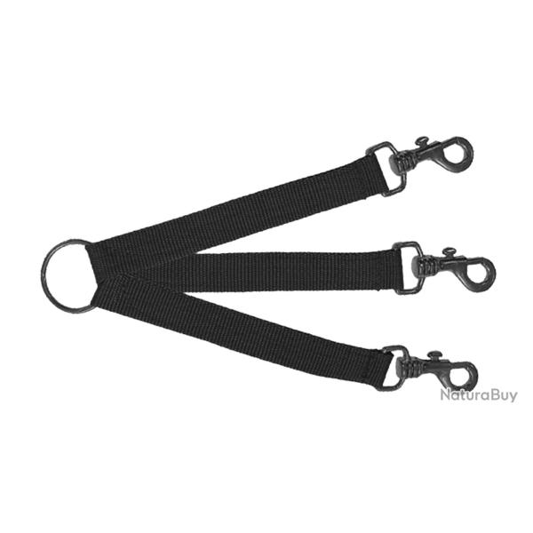 ( Accouple nylon vert pour trois chiens)Accouple nylon vert pour trois chiens