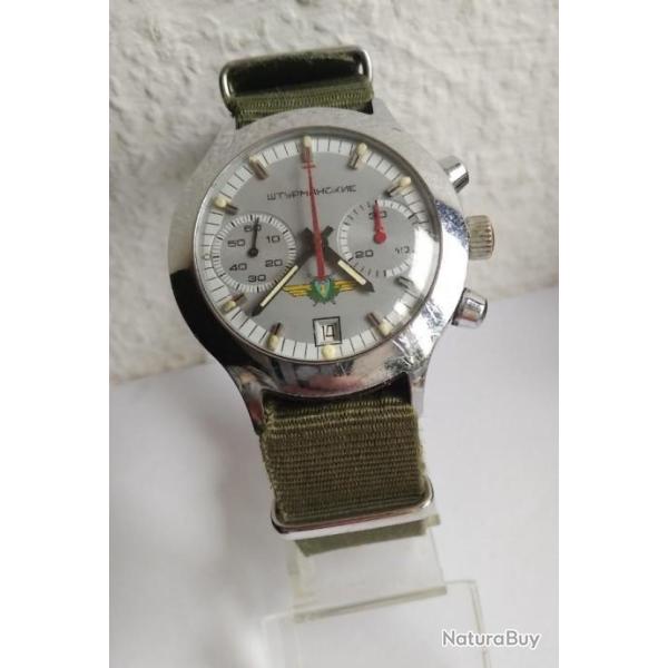 POLJOT STURMANSKIE MONTRE CHRONOGRAPHE CALIBRE 31659 23 RUBIS URSS CCCP 1990s
