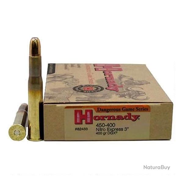 Cartouches HORNADY 450-400 Nitro Express 3" 400 gr DGS
