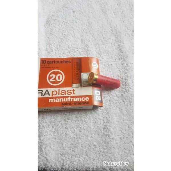 boite cartouche ancienne manufrance en calibre  20  veraplast