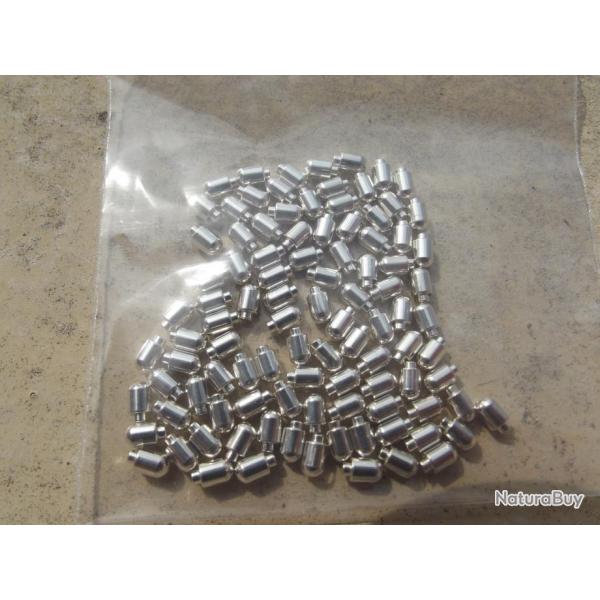 UNIQUE - 100 rivets argent t�te haute ronde 2.5x4.5mm Pds 20Gr NEUFS -