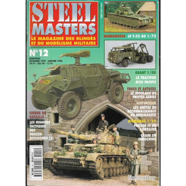 steelmasters 12, unit�s de reconnaissance normandie , tracteur m26 pacific, crabe indochine , t35