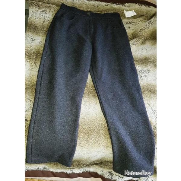 PANTALON COURT LODEN GRIS FONCE FEMME MONCHAUX SPORT NEUF T36