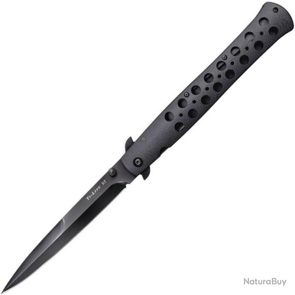 Couteau Cold Steel Ti-Lite XL Flipper Stiletto Lame Acier S35VN Manche G-10 Linerlock Clip CS26C6 -