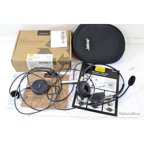 Micro-casque Jabra biz 2400 Duo USB, t�l�phonie standard t�l�phonique t�l�travail mat�riel pro