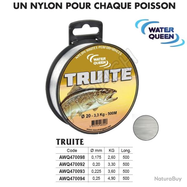 NYLON TRUITE WATER QUEEN 0.20 mm