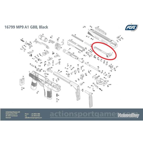 ASG Levier d'armement MP9A1 -  SAV1-MP9LA