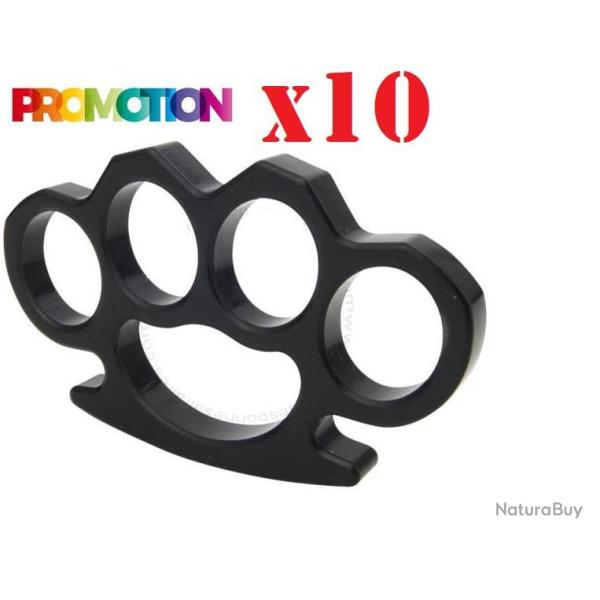LOT DE 10 POING AM�RICAIN ACIER NOIR 95G