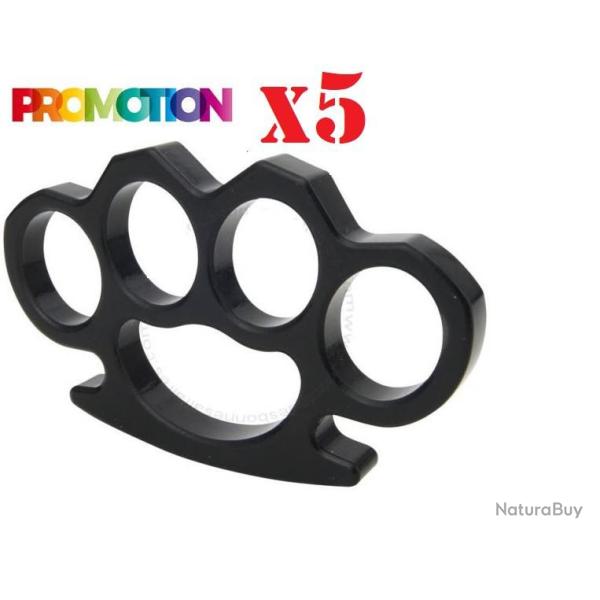 LOT DE 5 POING AM�RICAIN ACIER NOIR 95G
