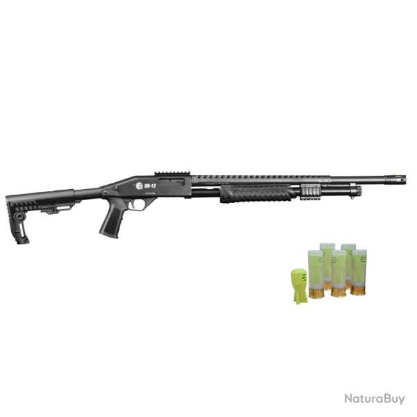 Fusil � Pompe Rossi SR12 Tactical Cat�gorie C + 5 Cartouche high precision Green