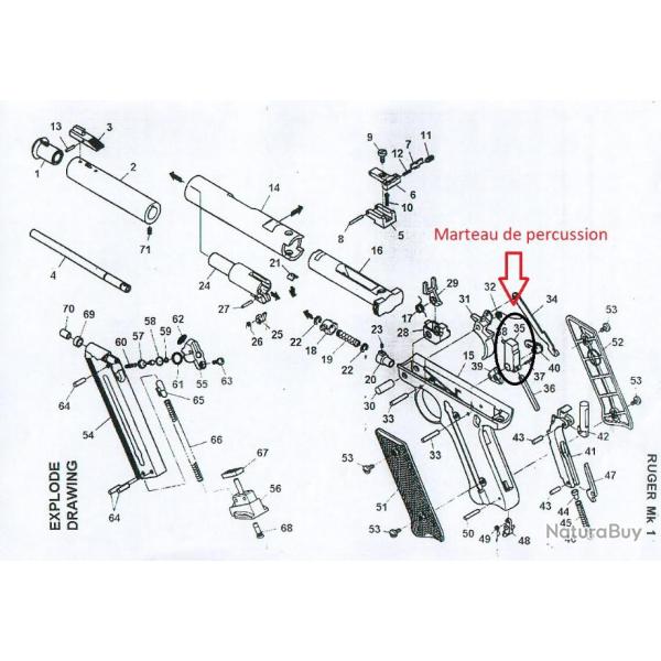 Marteau de percution Ruger MK1 - SAV1-MK1-35