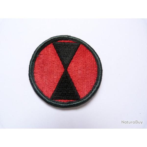 INSIGNE TISSU DE LA 7EME DIVISION D'INFANTERIE US