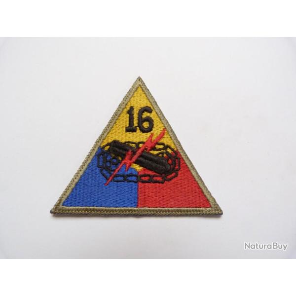 INSIGNE TISSU DE LA 16 EME DIVISION BLINDEE US