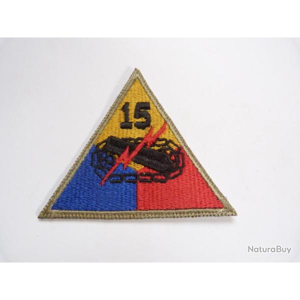 INSIGNE TISSU DE LA 15 EME DIVISION BLINDEE US