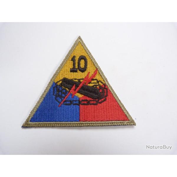 INSIGNE TISSU DE LA 10 EME DIVISION BLINDEE US