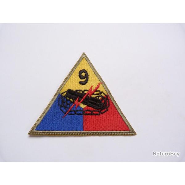 INSIGNE TISSU DE LA 9 EME DIVISION BLINDEE US