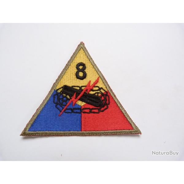 INSIGNE TISSU DE LA 8 EME DIVISION BLINDEE US