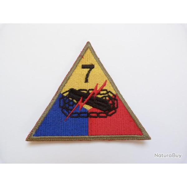 INSIGNE TISSU DE LA 7 EME DIVISION BLINDEE US