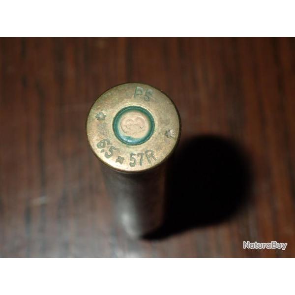 Douille en 6,5x57R - amorce Berdan - marqu� PS
