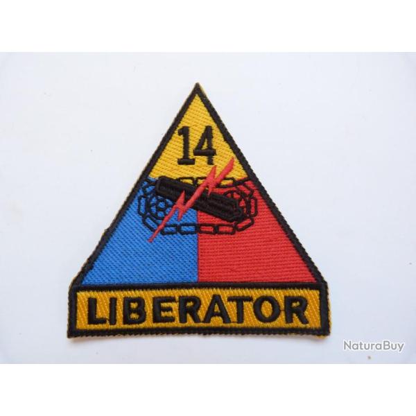 INSIGNE TISSU DE LA 14 EME DIVISION BLINDEE US "LIBERATOR"